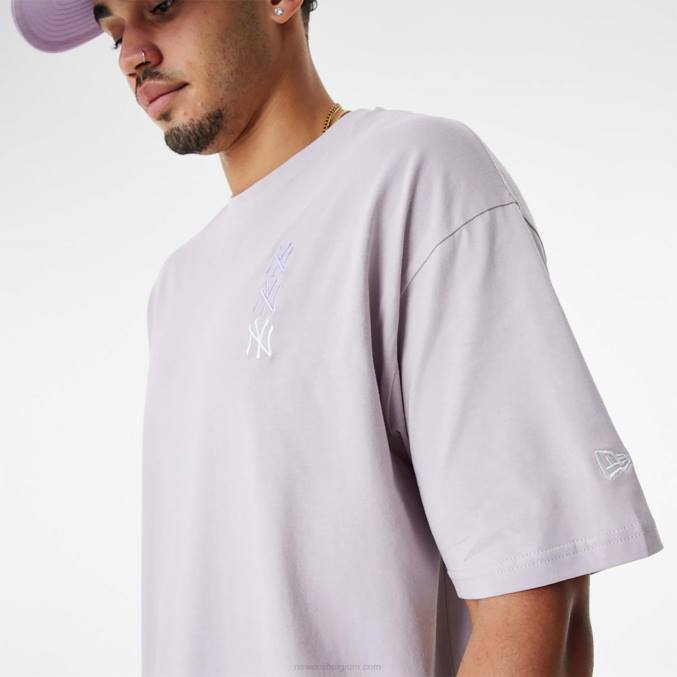 New Era new york yankees mlb gestapeld logo paars oversized t-shirt BT242870