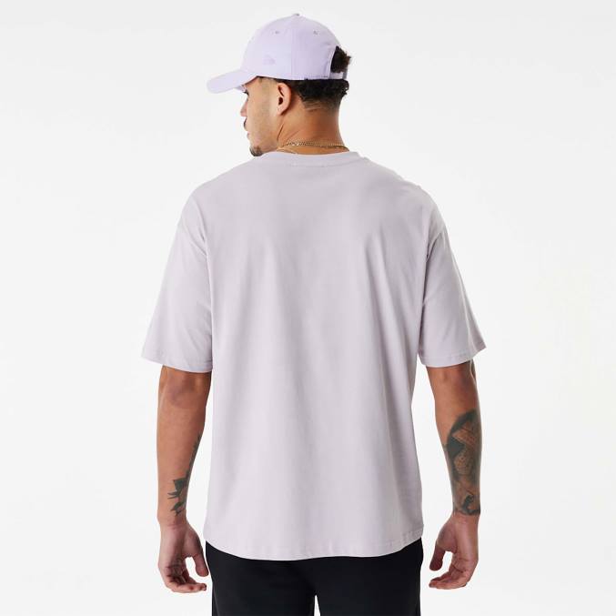 New Era new york yankees mlb gestapeld logo paars oversized t-shirt BT242870