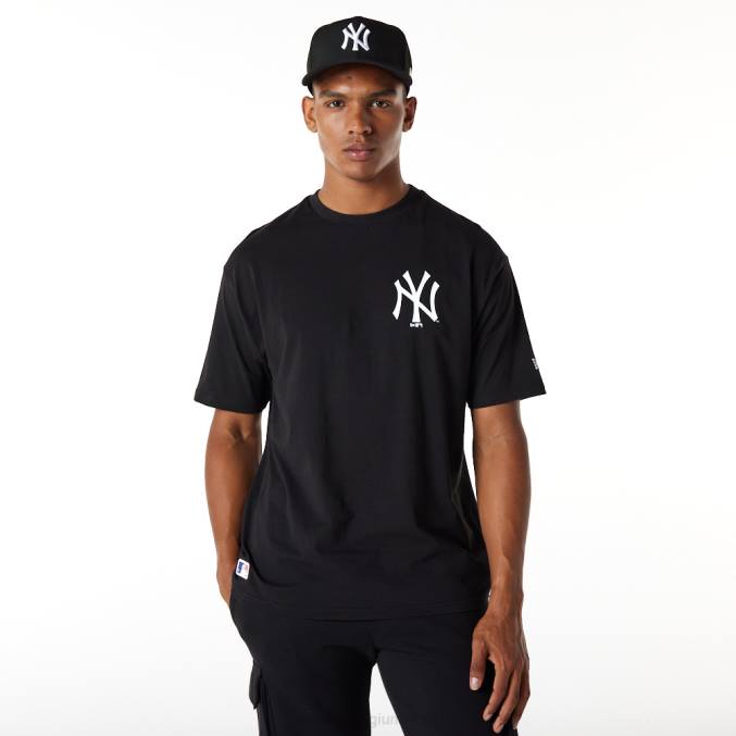 New Era new york yankees mlb groot logo oversized zwart t-shirt BT242850