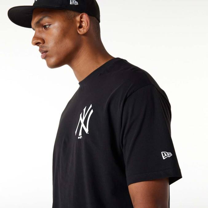 New Era new york yankees mlb groot logo oversized zwart t-shirt BT242850
