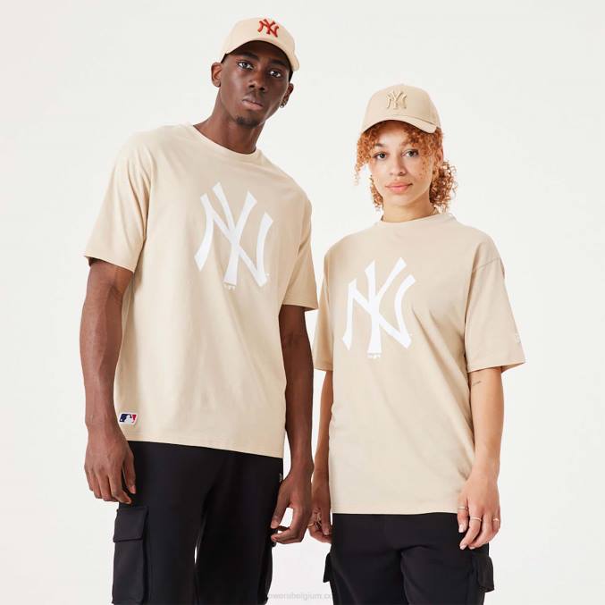 New Era new york yankees mlb league essentieel lichtbeige oversized t-shirt BT243054