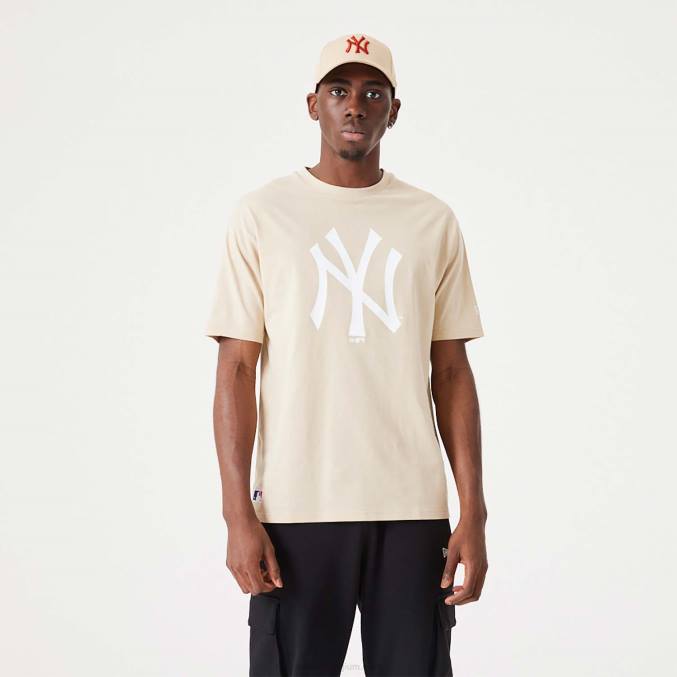 New Era new york yankees mlb league essentieel lichtbeige oversized t-shirt BT243054