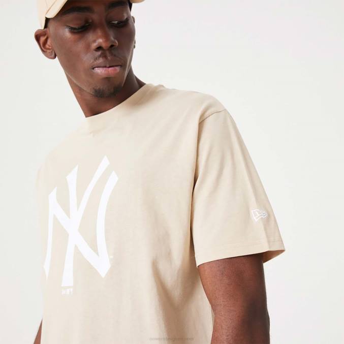 New Era new york yankees mlb league essentieel lichtbeige oversized t-shirt BT243054