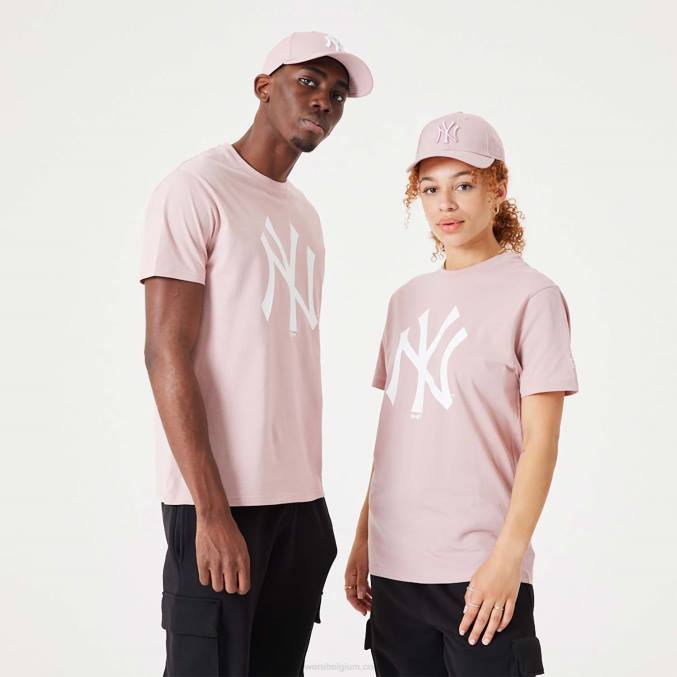 New Era new york yankees mlb league essentieel pastelroze T-shirt BT243068