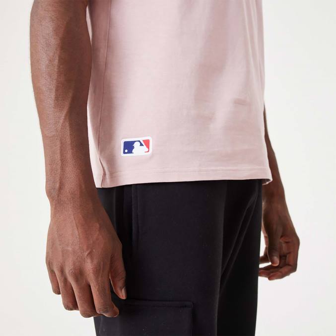 New Era new york yankees mlb league essentieel pastelroze T-shirt BT243068