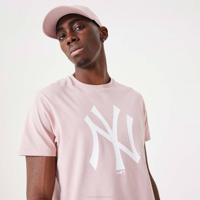 New Era new york yankees mlb league essentieel pastelroze T-shirt BT243068