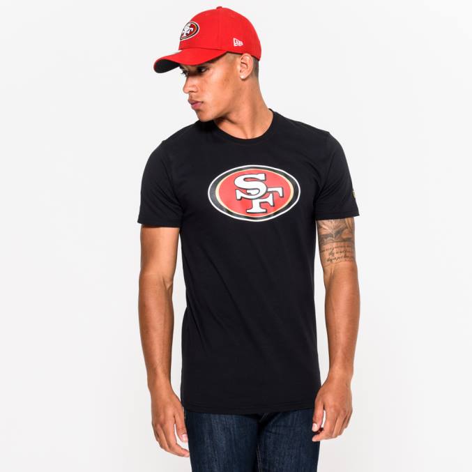 New Era san francisco 49ers teamlogo zwart t-shirt BT243146
