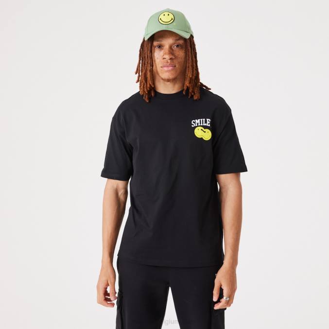 New Era smiley multi-logo zwart t-shirt BT242947