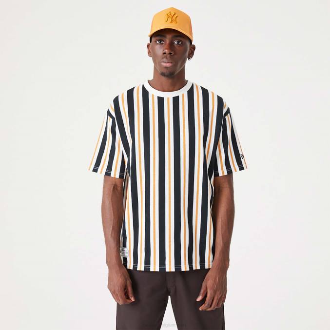 New Era streep medium oranje oversized T-shirt BT242888