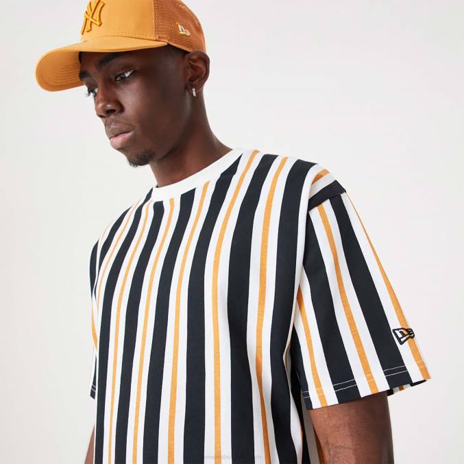 New Era streep medium oranje oversized T-shirt BT242888