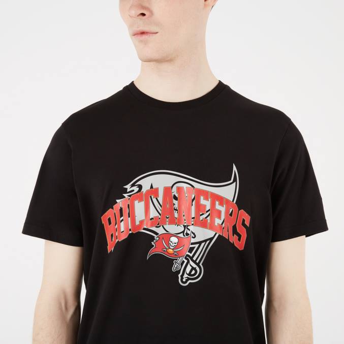 New Era tampa bay buccaneers nfl team logo zwart t-shirt BT242979
