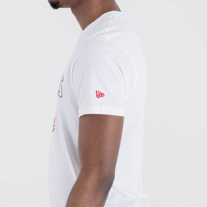 New Era wit t-shirt met het logo van detroit pistons BT243107