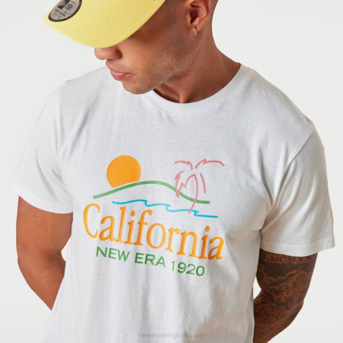 New Era zomerse vibes grafisch wit t-shirt BT243006